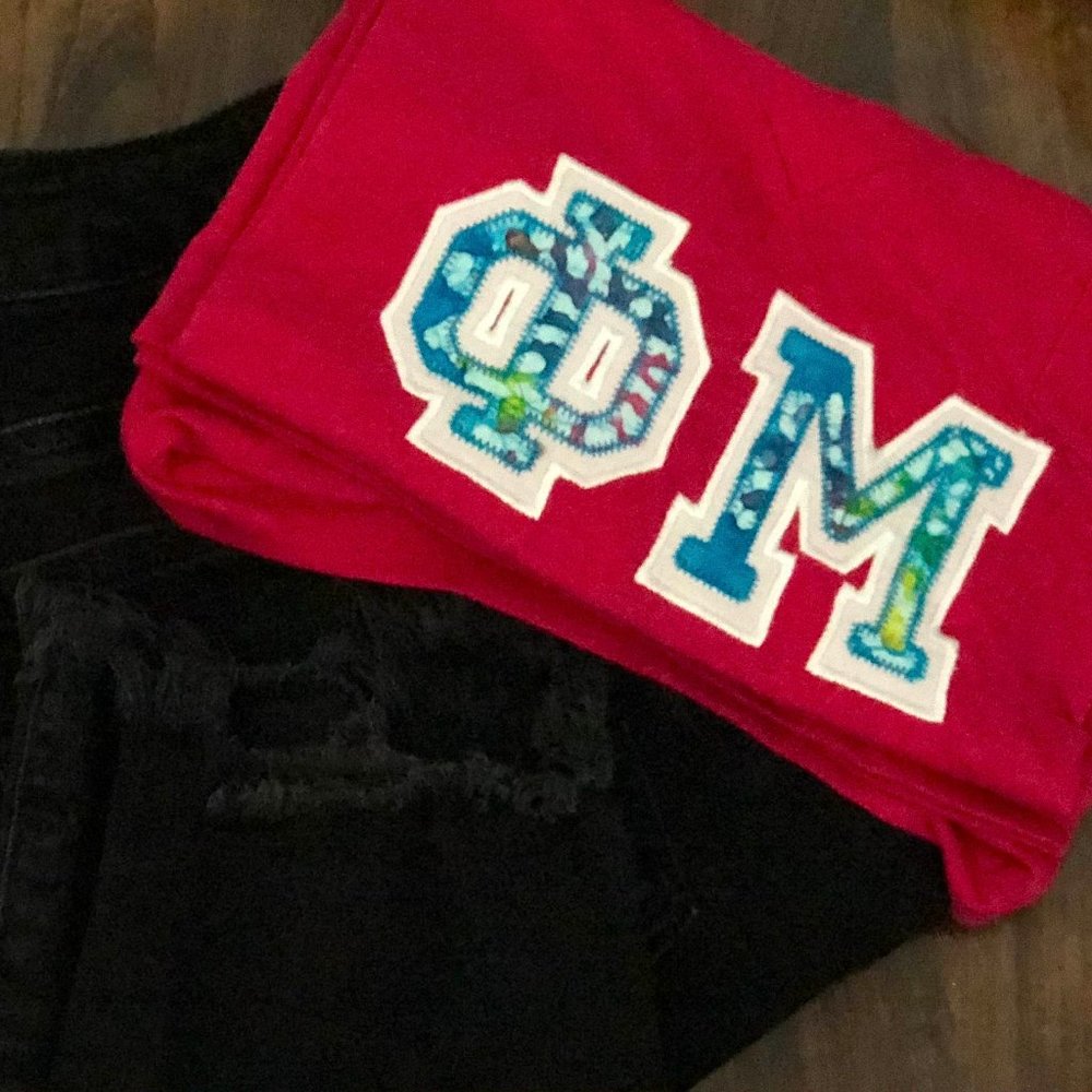 Phi Mu Letters - Cranberry